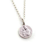 Escapulario LUZ - collar medalla de plata 18mm con cadena